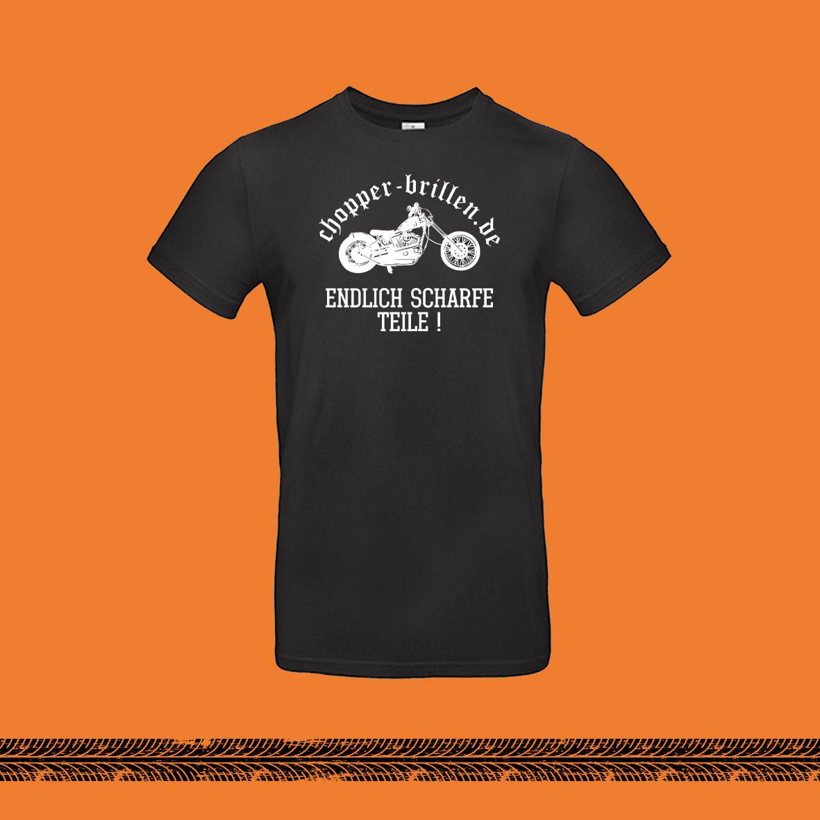 Bobber T-Shirt &amp;quot;Scharfe Teile&amp;quot; - Chopper-Brille Oldenburg